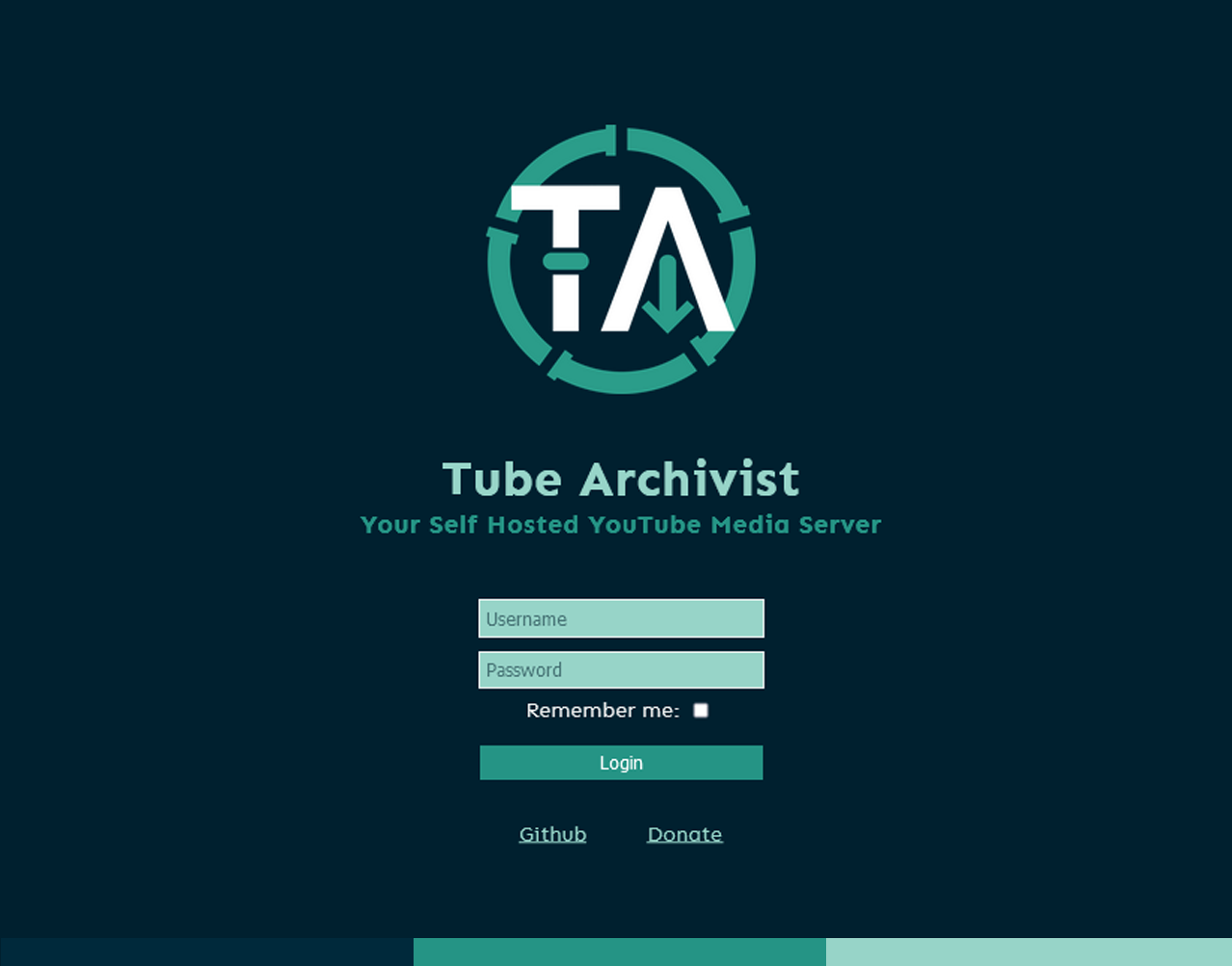 Tube Archivist Login login screenshot